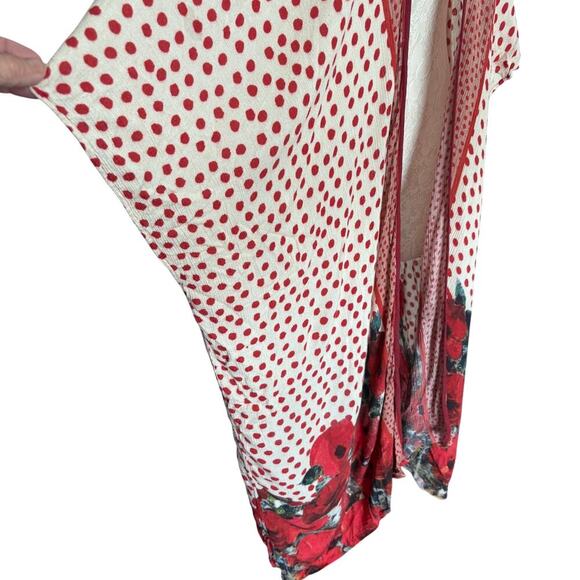 Blank London Aviriska Kimono poppy OS Boho Cottagecore  bl-nk ANTHROPOLOGIE - Picture 6 of 11